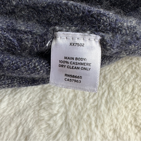 Nordstrom Cashmere Navy Blue Button V-neck Long Sleeve Middle Cardigan L - Picture 12 of 12